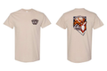 Elks Lodge #2177 T-Shirt in Sand - front and back flat lay