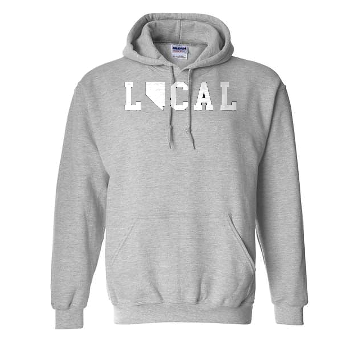 Nevada Local Hoodie in Sport Grey - flat lay, front