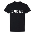 Nevada Local Tee in Black - flat lay, front