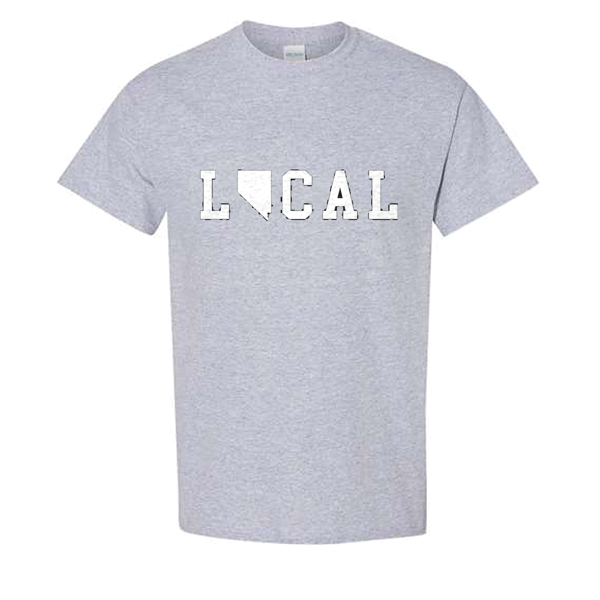 Nevada Local Tee in Sport Grey - flat lay, front