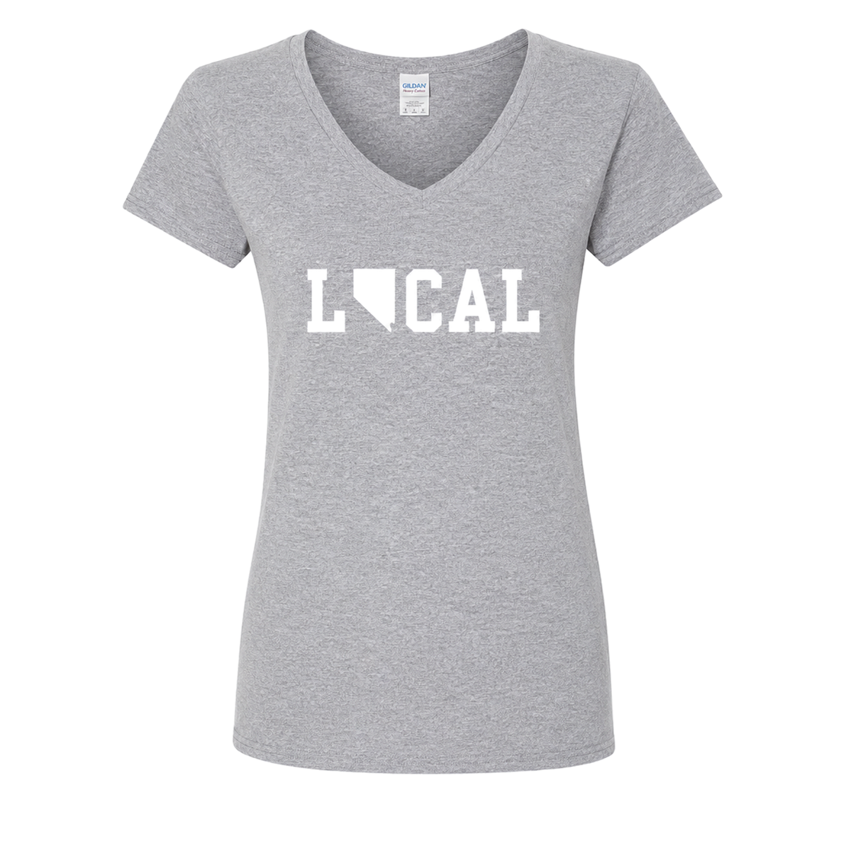 Nevada Local V-Neck in Sport Grey - flat lay, front